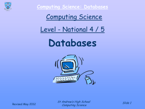 Database - St Andrew`s High School