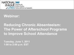 Reducing Chronic Absenteeism: The Power of Afterschool Programs