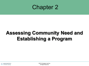 Assessing Community Need and Establishing a Program