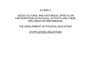 Devel of PE - State Schools