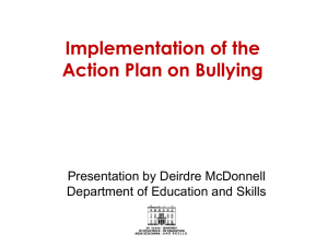 Implementation of the Action Plan on Bullying