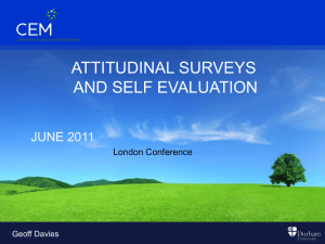 Attitudinal Surveys and Self Evaluation