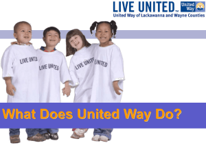 What Does United Way Do? - the United Way of Lackawanna and