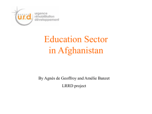 Education Sector in Afghanistan