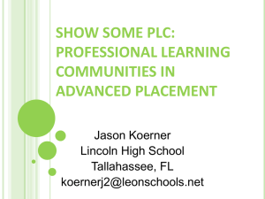 Show Some PLC: Professional Learning