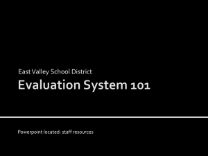 New Evaluation System - East Valley School District