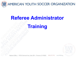 Referee Administrator Training