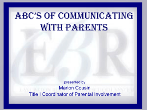 ABCs of Communicating with Parents