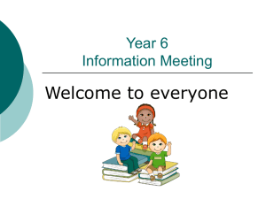 Year 4 Information Meeting - Grassmoor Primary School