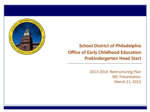 Head Start Challenges - Philadelphia Public School Notebook