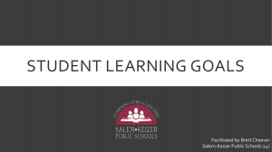 Student Learning Goal - Salem