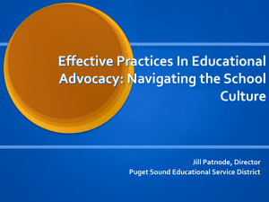 Effective Practices in Educational Advocacy
