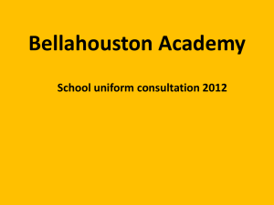 on school uniform - Bellahouston Academy