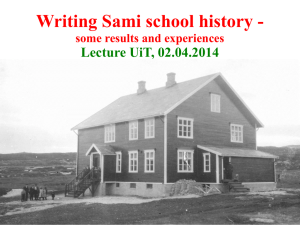Writing Sami school history - some results and experiences
