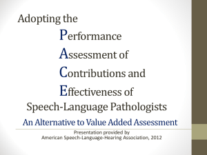 adoption of the PACE - American Speech-Language