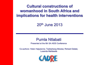 Cultural Constructions of Womanhood and Implecations for