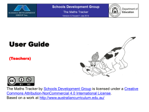 Maths Tracker v3.3 Instructions for use TEACHER
