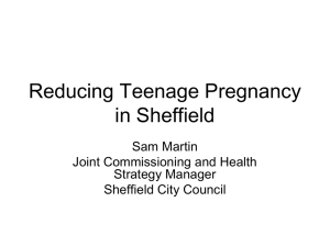 Reducing Teenage Pregnancy