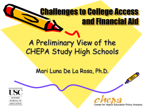 Challenges to Access and Financial Aid