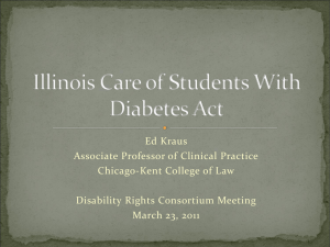 Care of Students With Diabetes Act