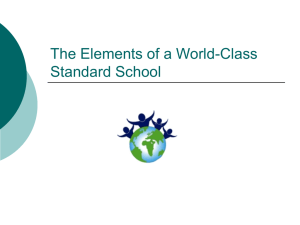 The Elements of World-Class Standard School