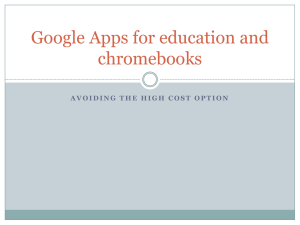 Google Apps for education and chromebooks