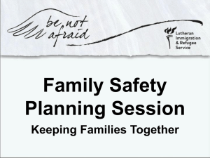 Family Safety Planning Session PowerPoint