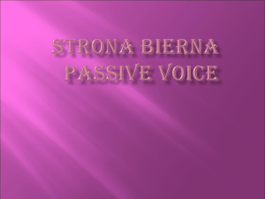 Strona bierna passive voice