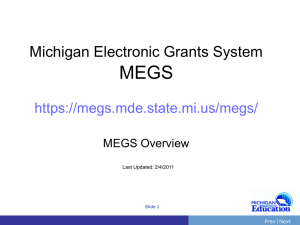 MEGS Overview