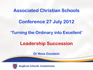 Ness Goodwin Hand Outs 2012 - Associated Christian Schools
