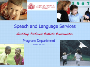 Speech and Language July 2010