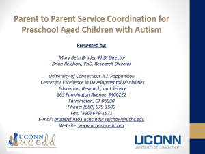 Parent to Parent Service Coordination for Preschool Aged Children