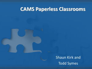 CAMS Paperless Classrooms
