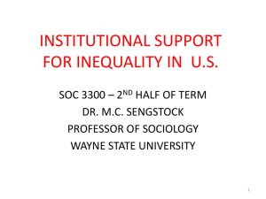 IX: Institutional Inequality