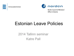 Leave Policy scheme in Estonia - International Network on Leave
