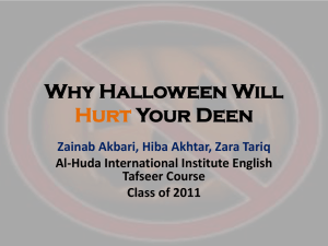 Why Halloween Will Hurt Your Deen Zainab