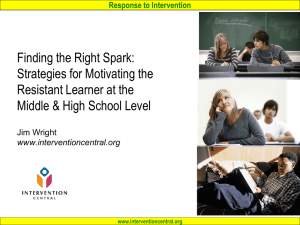 Finding the Right Spark: Strategies to Motivate Resistant Students