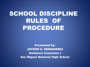 school discipline rules of procedure