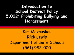 Introduction to School District Policy 5.002