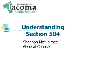 Section 504 - Tacoma Public Schools