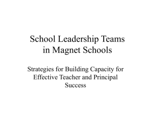 School Leadership Teams - Magnet Schools of America