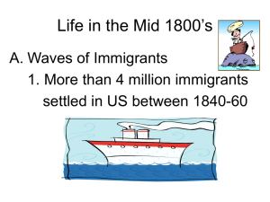 Life in the Mid 1800`s