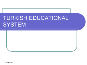 Turkey in Brief Educational Administration Financing Education