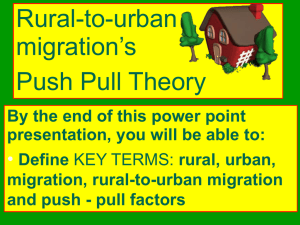 rural, urban, migration, rural-to-urban migration and push