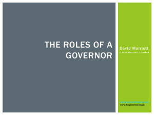 the roles of a governor