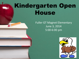 Kindergarten Parent Session - Fuller Elementary