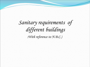 Sanitary requirements of different buildings