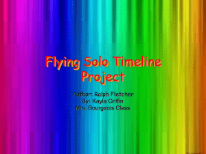 Flying Solo Timeline Project