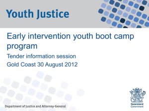 Early intervention youth boot camp program