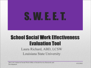 S. W. E. E. T. School Social Work Effectiveness Evaluation Tool